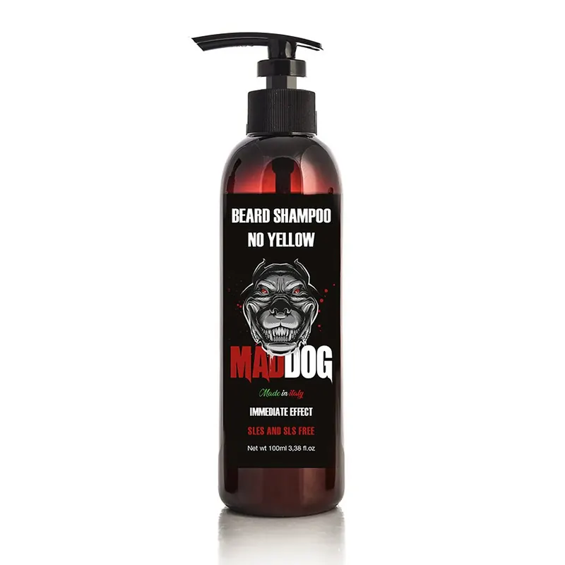 Mad Dog shampoo barba no Yellow no SLES e SLS 100ml