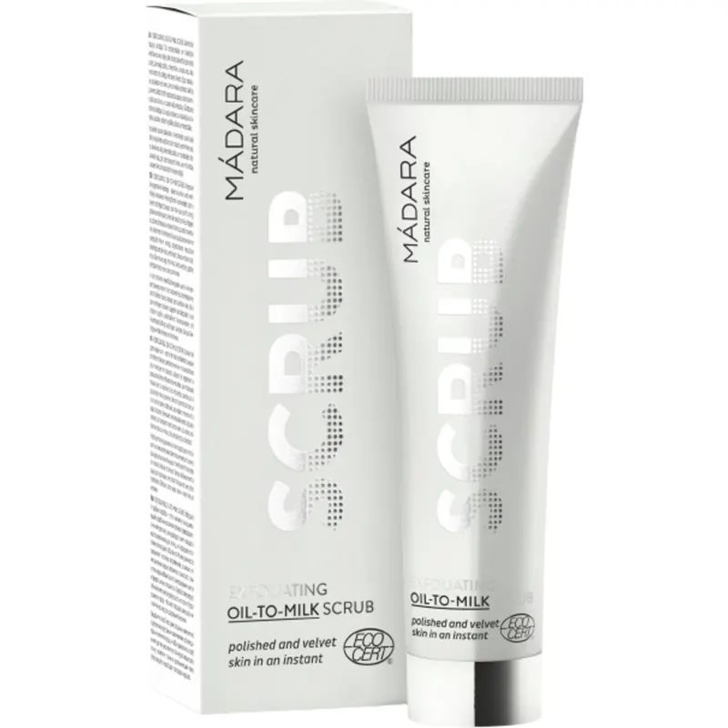 MÁDARA Exfoliating Oil-To-Milk Scrub, 60 ml