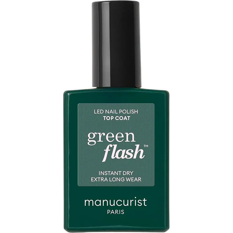 manucurist Green Flash Gel Nail Polish Top Coat, 15 ml