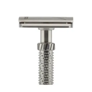 Maquinilla de afeitar clásica M3teorite acero inoxidable mango largo “Medium”