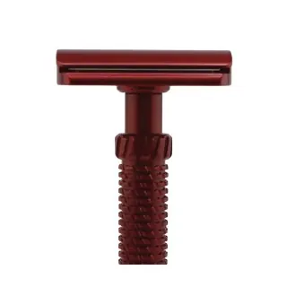 Maquinilla de afeitar clásica M3teorite aluminio mango largo color rojo