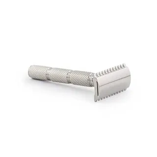 Maquinilla de afeitar clásica RAZOROCK Game Changer 0.84 peine abierto mango Super Knurl