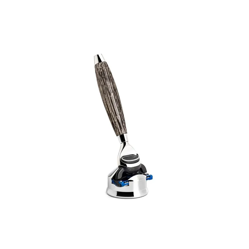 Maquinilla de afeitar MÜHLE de 5 hojas, Gillette® Fusion, Handle Ancient Oak an