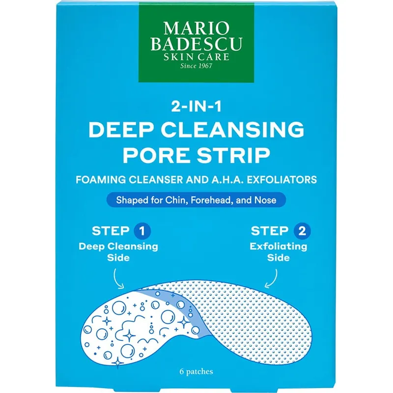 Mario Badescu 2-In-1 Deep Cleansing Pore Strip, 6 pezzi