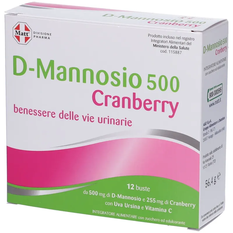 Matt® Pharma D-Mannosio 500 Cranberry- Risparmia il 10% con il codice: aed0926