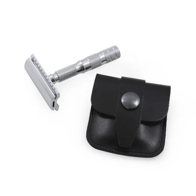 Merkur 933C Travel Razor in Leather Case