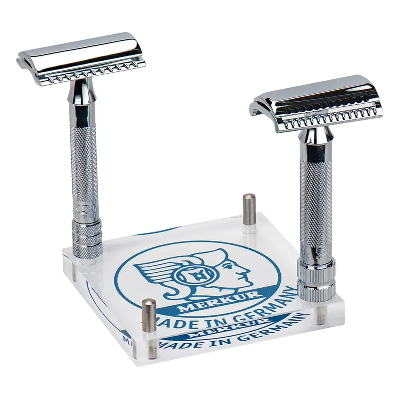 Merkur stand per rasoio di sicurezza in plexiglass 4 slot