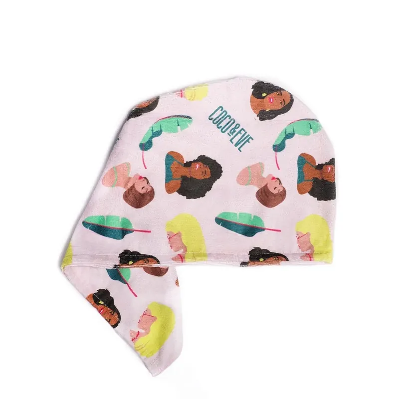 Microfibre Towel Wrap Girl Print COCO & EVE | Pinalli