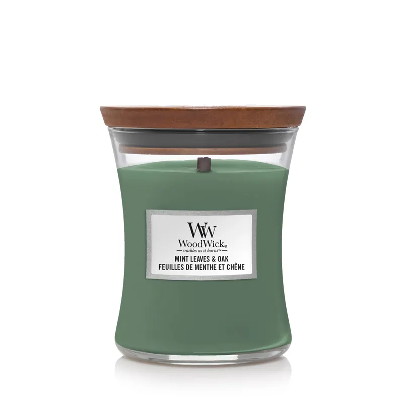 Mint Leaves & Oak MEDIUM WOODWICK | Pinalli