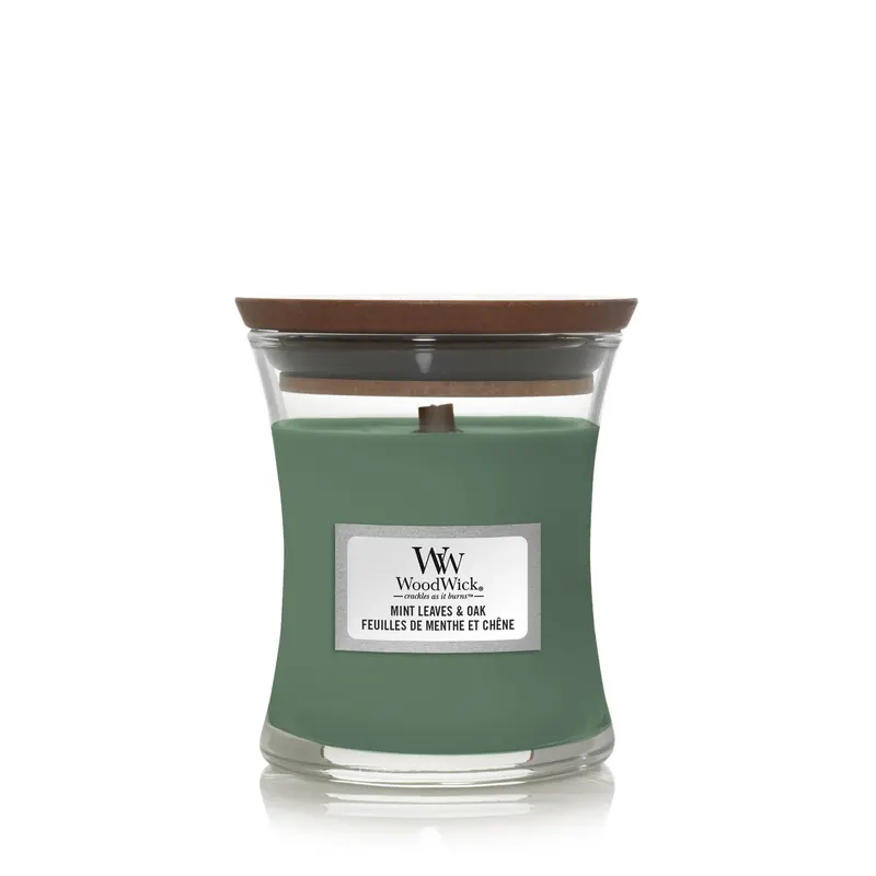 Mint Leaves & Oak SMALL WOODWICK | Pinalli