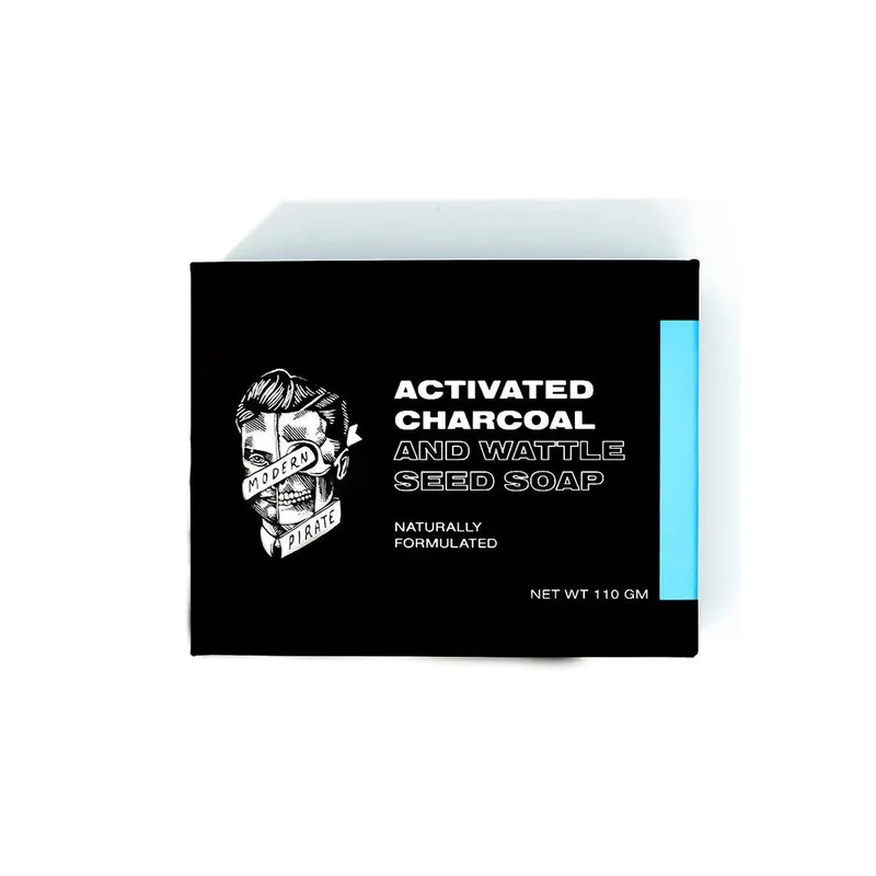 Modern Pirate Activated Charcol & Wattle Seed Soap 110g