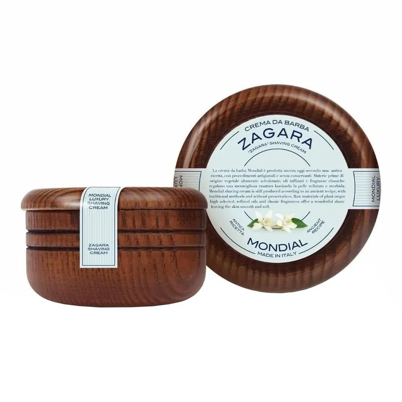 Mondial crema da barba in ciotola di legno Zagara 140ml
