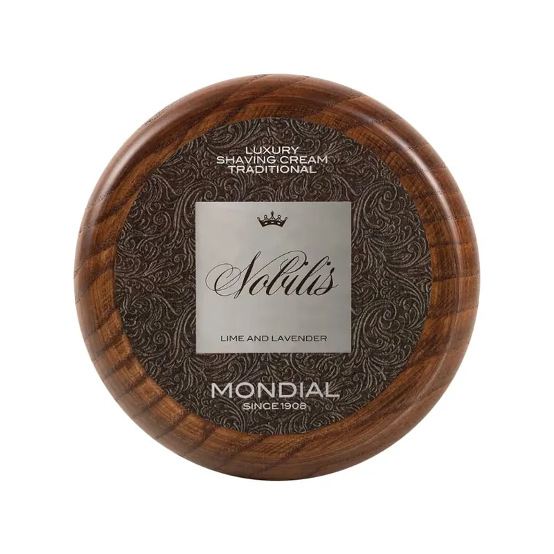Mondial crema da barba Nobilis in ciotola di legno 140ml