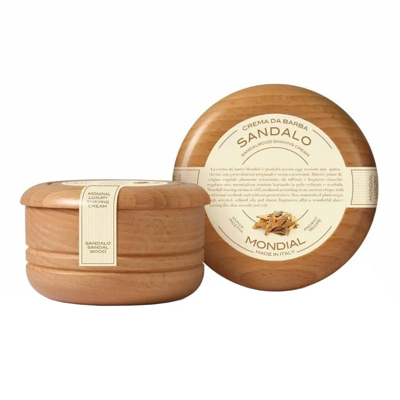 Mondial crema da barba Sandalo in ciotola di legno 140ml