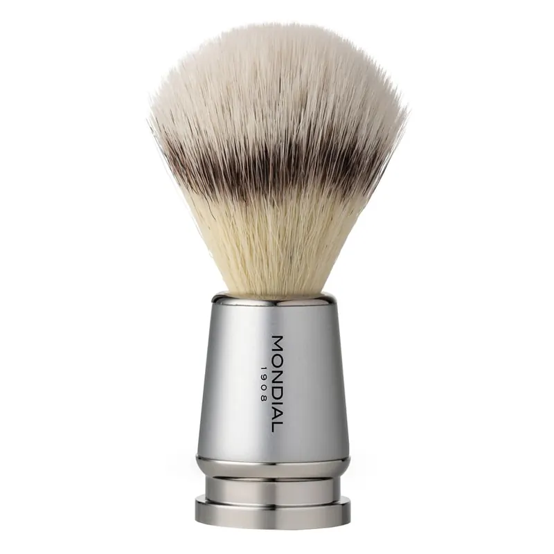 Mondial pennello da barba sintetico Satin Silver Ecosilvertip