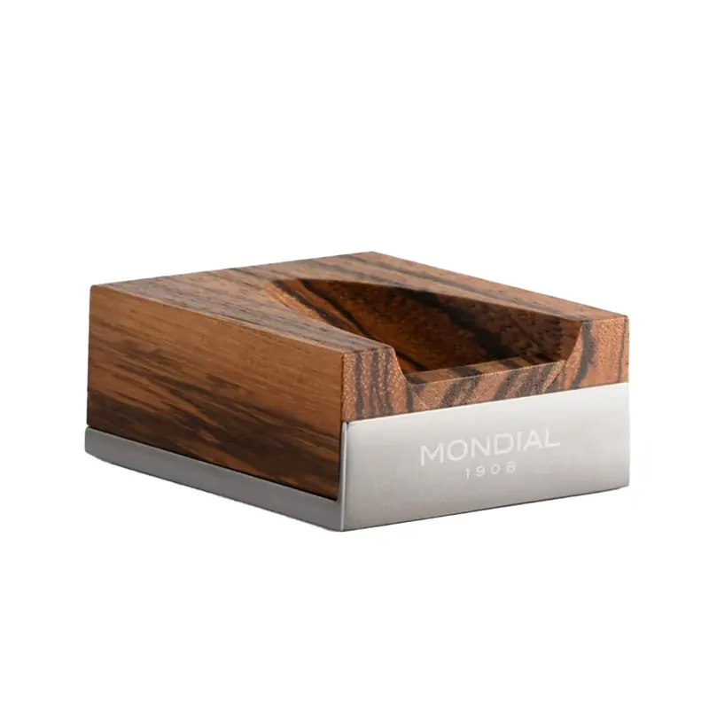 Mondial supporto pennello da barba in legno Mythos Zebrano