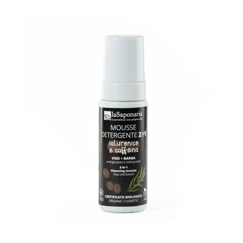 Mousse detergente viso + barba - ialuronico e caffeina LA SAPONARIA | Pinalli