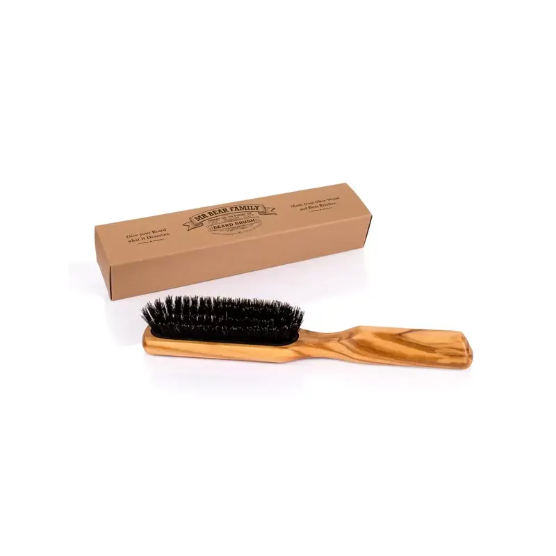 Mr Bear Family Olive Wood Beard Brush