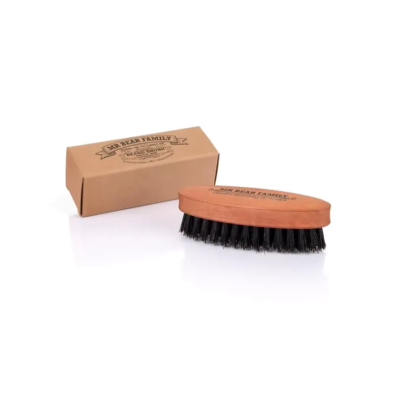 Mr Bear Family Travel Beard Brush Natural Bristles