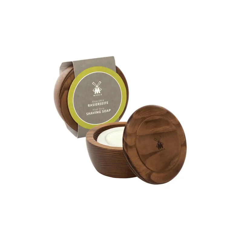 Mühle Aloe Vera Shaving Soap & Wooden Bowl 65gr