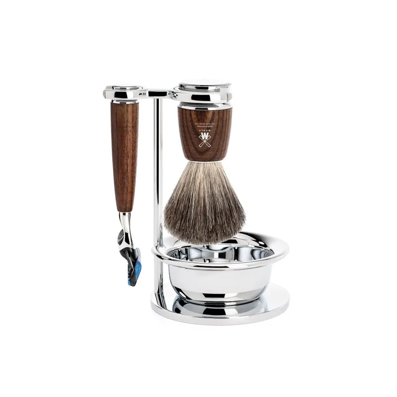 Mühle Pure Badger Shaving Brush, Gillette® Fusion Razor Shaving Set
