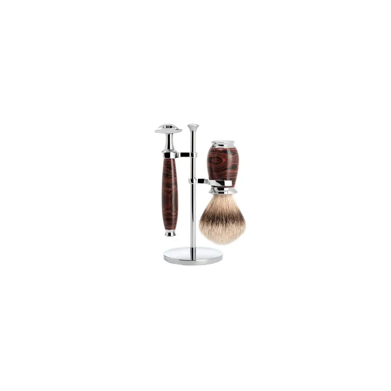 Mühle Purist Shaving Set Silvertip Shaving Brush & Safety Razor Ebonite