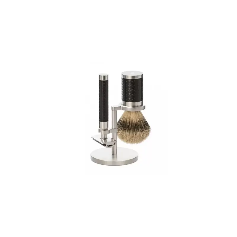 Mühle ROCCA Shaving Set Silvertip Stainless Steel Black