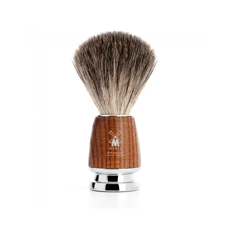 Muhle Rytmo Ash & Chrome Shaving Brush (Pure Badger)
