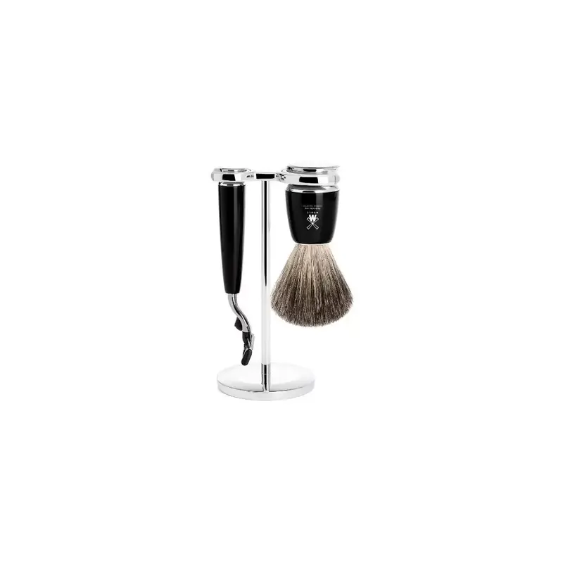 Mühle Rytmo Shaving Set Pure Badger Shaving Brush, Mach3 Razor & Stand
