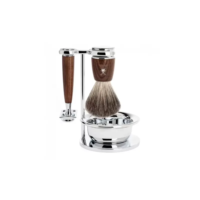 Mühle Rytmo Traditional Shaving Set Pure Badger Shaving Brush, Safety Razor & B