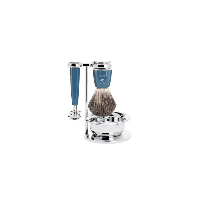 Mühle Rytmo Traditional Shaving Set Pure Badger Shaving Brush, Safety Razor & Bo