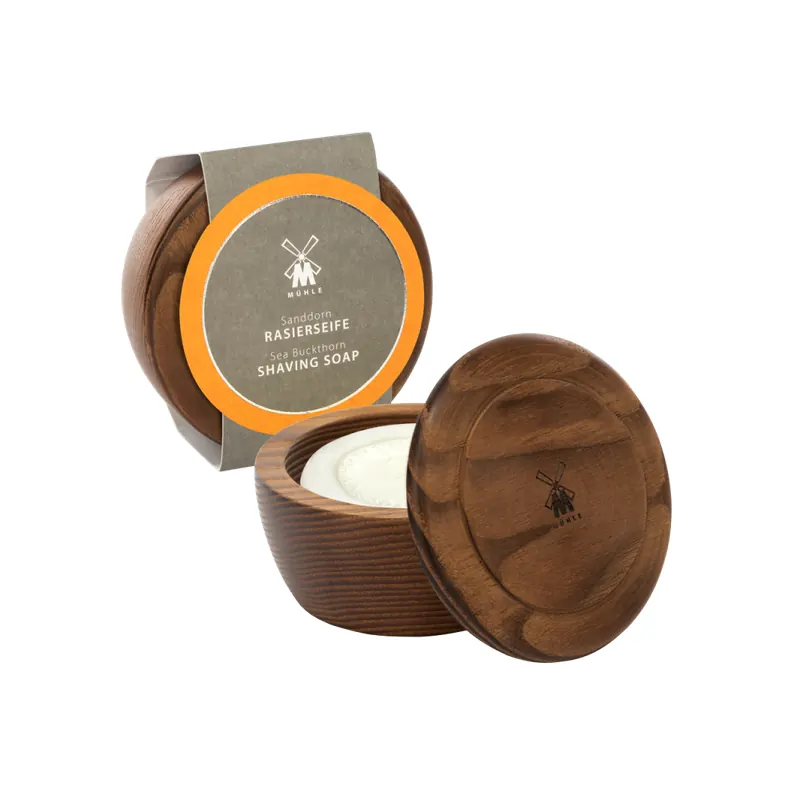Mühle Sea Buckthorn Shaving Soap & Wood Bowl 65gr