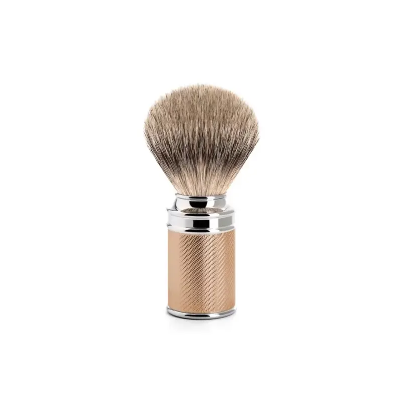 Mühle Shaving Brush Silvertip Badger Rosegold Metal