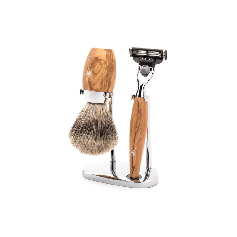 Mühle Shaving Set Fine Badger Shaving Brush & Mach3® Razor Kosmo Series