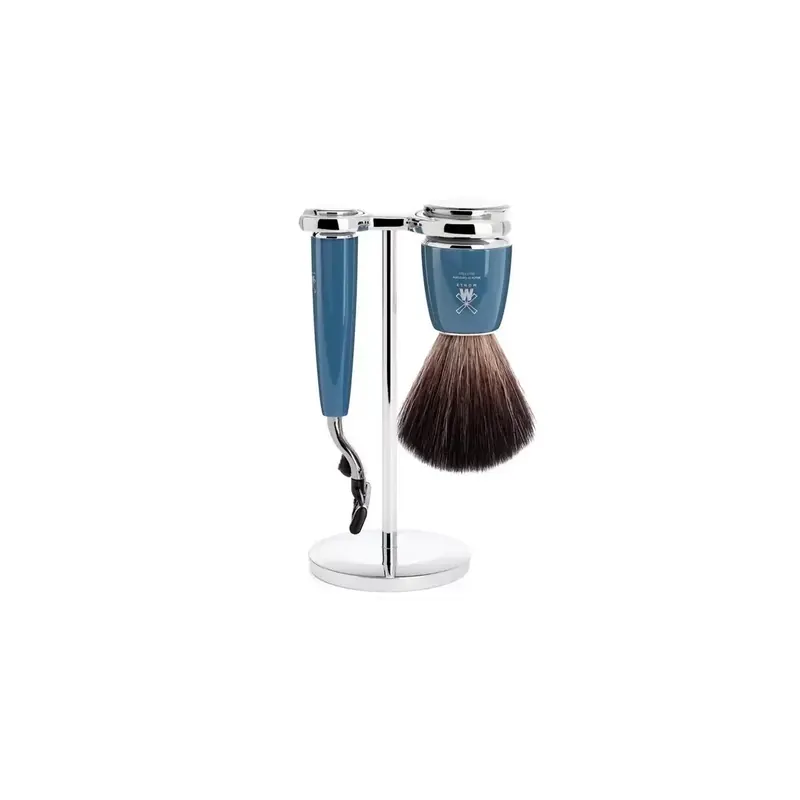Mühle Traditional Shaving Set Pure Badger Fiber Shaving Brush, Razor Mach3 Petro