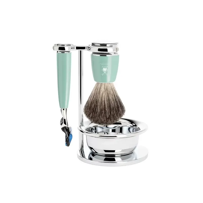 Mühle Traditional Shaving Set Pure Badger Shaving Brush, Razor Fusion & Bowl Ryt