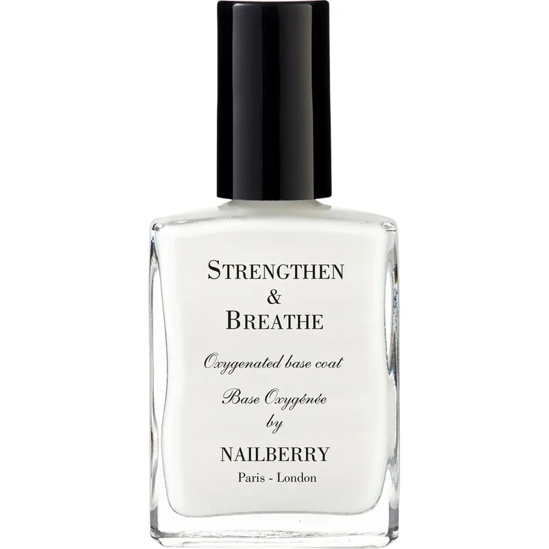 Nailberry Strengthen & Breathe Oxygenated Base Coat and Nail Strengthener, 15 ml