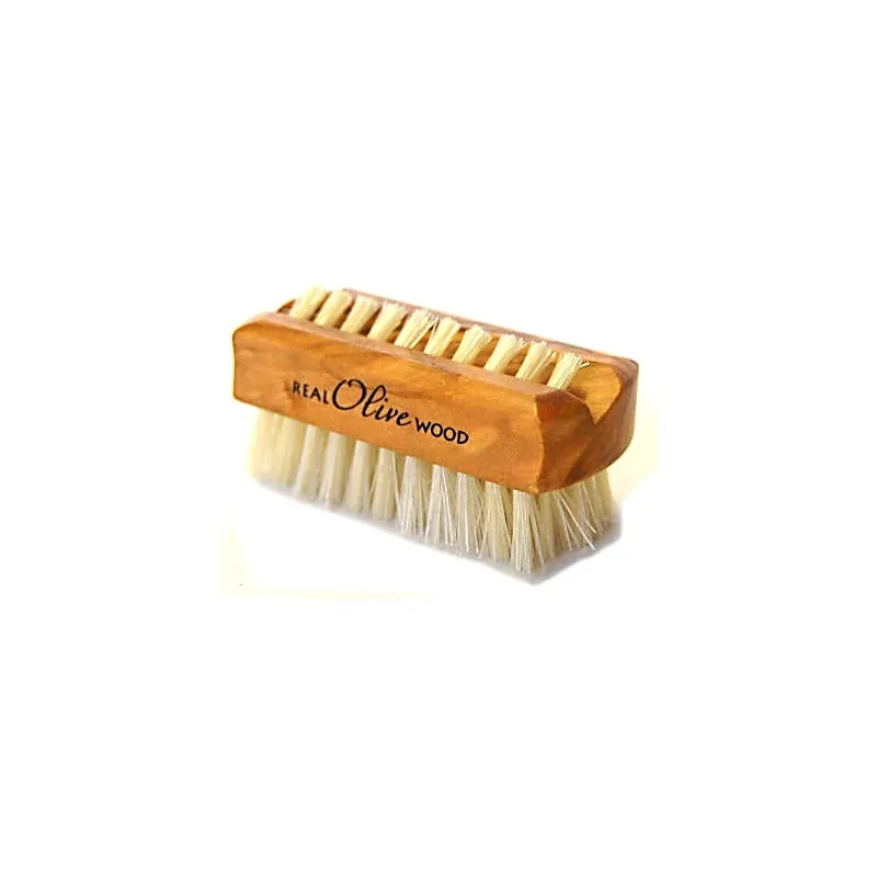 Natural Sea Sponge Company Olive Wood Travel Nail Brush