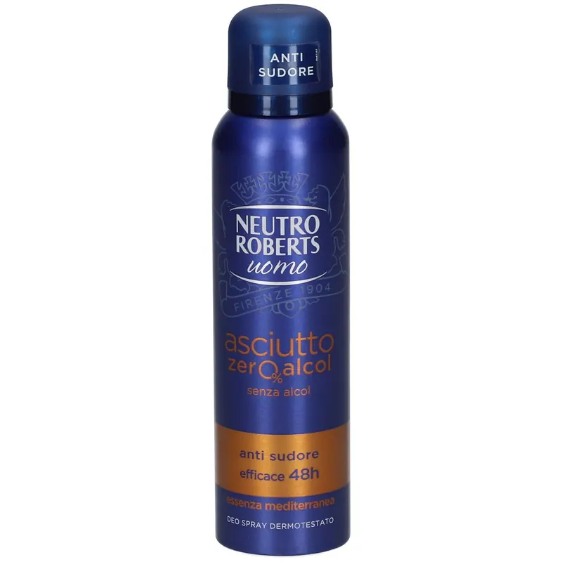 NEUTRO ROBERTS Uomo Asciutto Zero Alcol Essenza Mediterranea Deo Spray