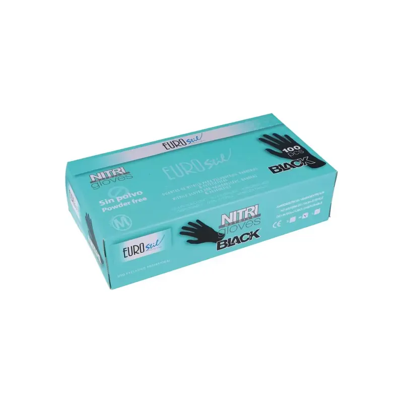 Nitrile Black Gloves for Hairdressers's x 100 pcs Size S