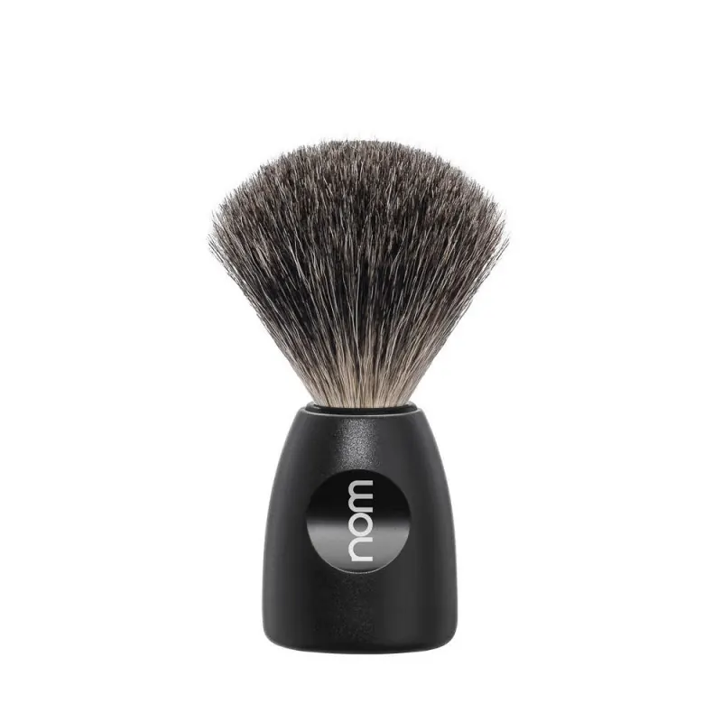 Nom Lasse Black Shaving Brush (Pure Badger)