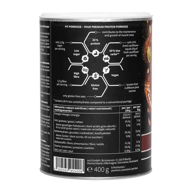 nu3 Fit Porridge Cacao-Tonka