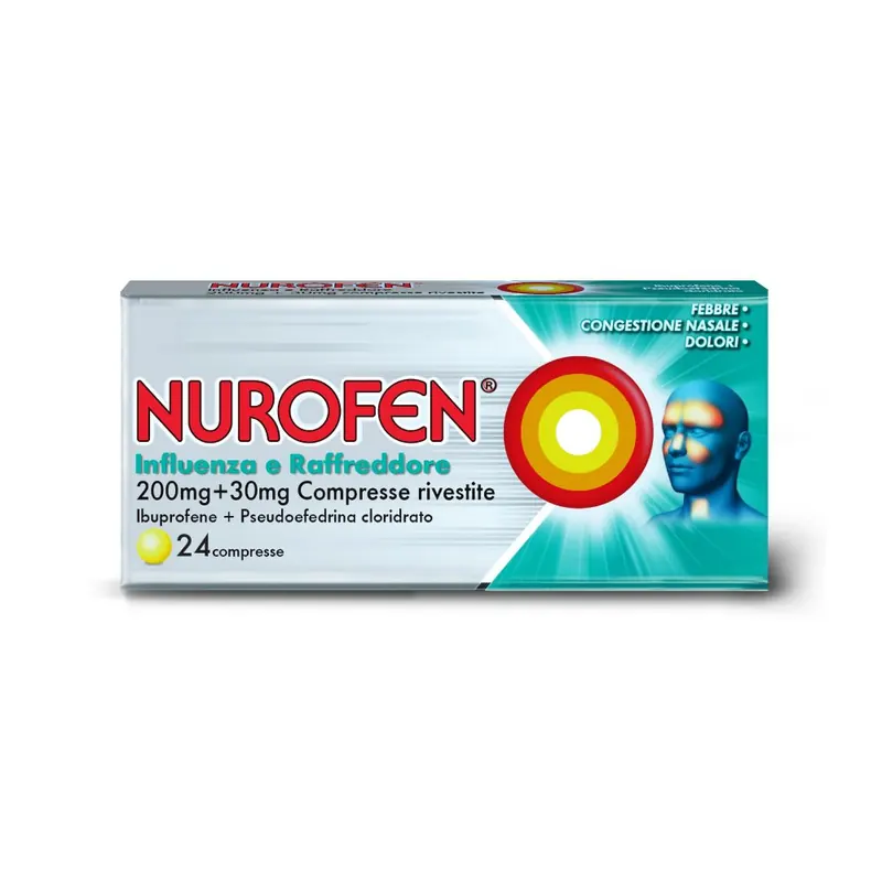 Nurofen Influenza e Raffreddore 200 mg + 30 mg 24 Compresse Rivestite