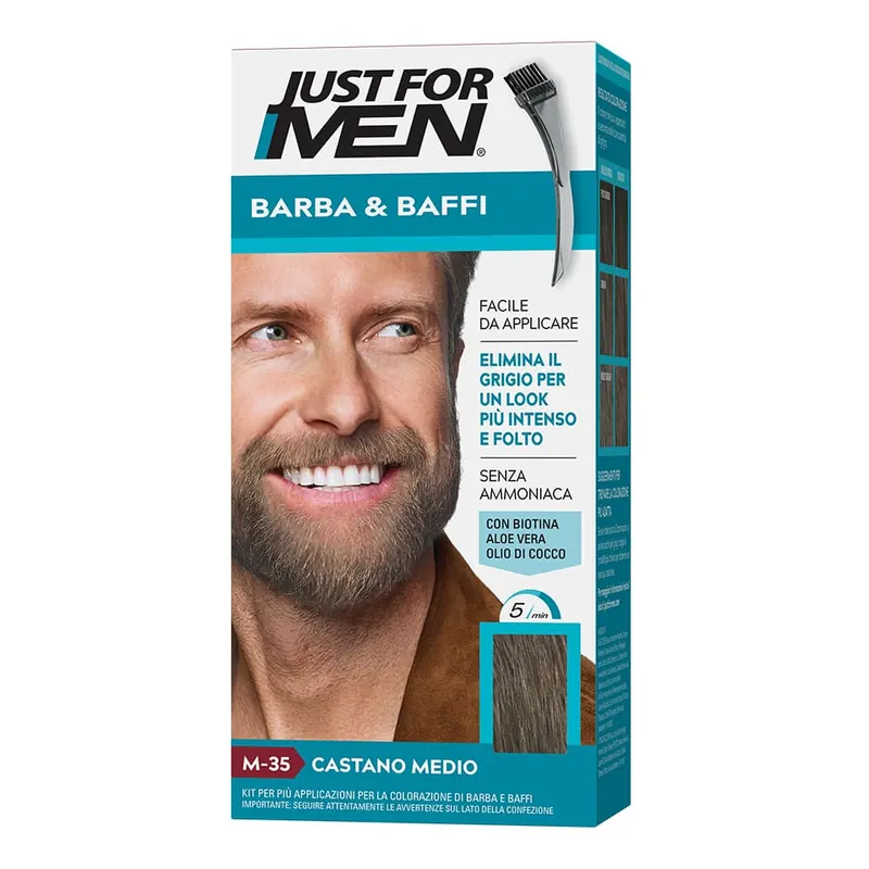 Offerta – Just for Men colorante istantaneo per barba e baffi castano medio M35