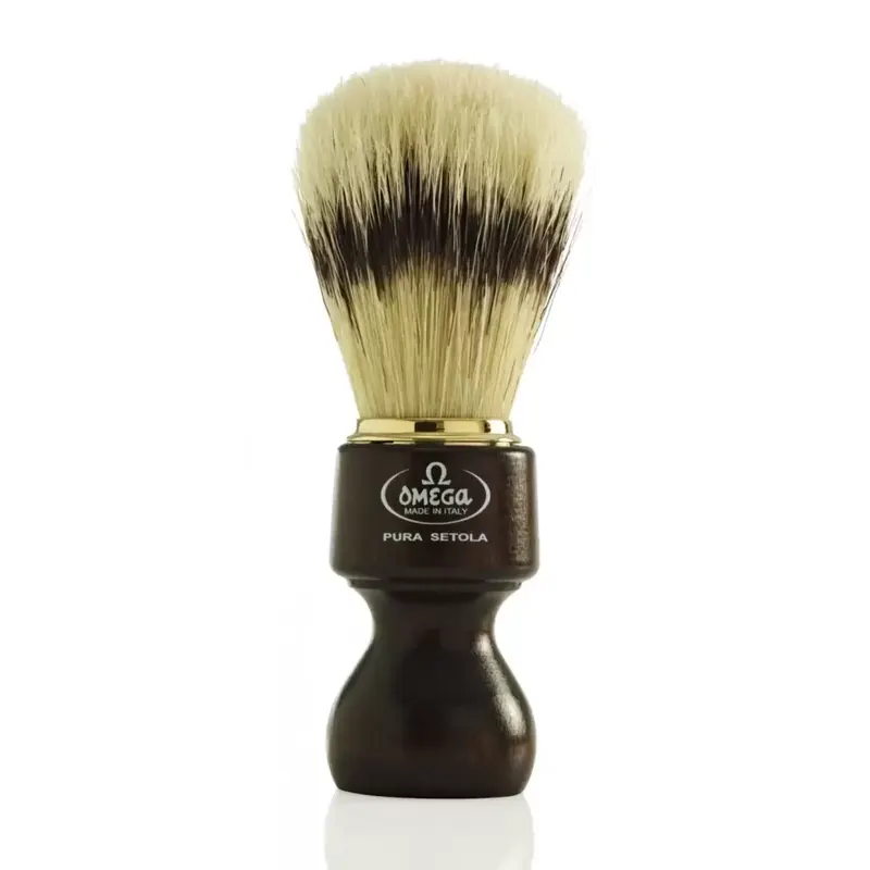 Omega 11126 Wood Handle Bristle Shaving Brush
