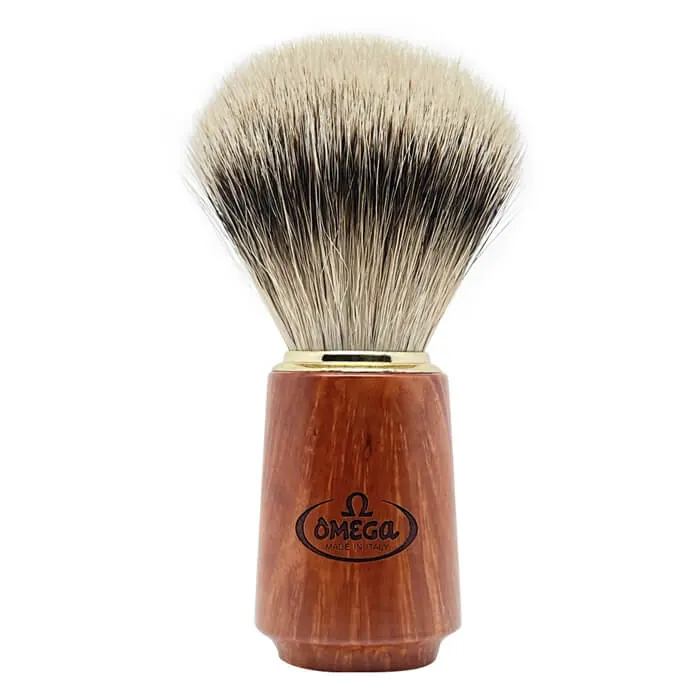Omega 6144 pennello da barba in puro tasso Silvertip