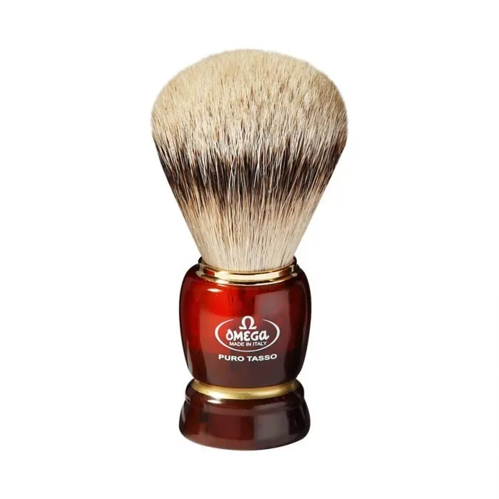 Omega 637 pennello da barba in puro tasso Silvertip