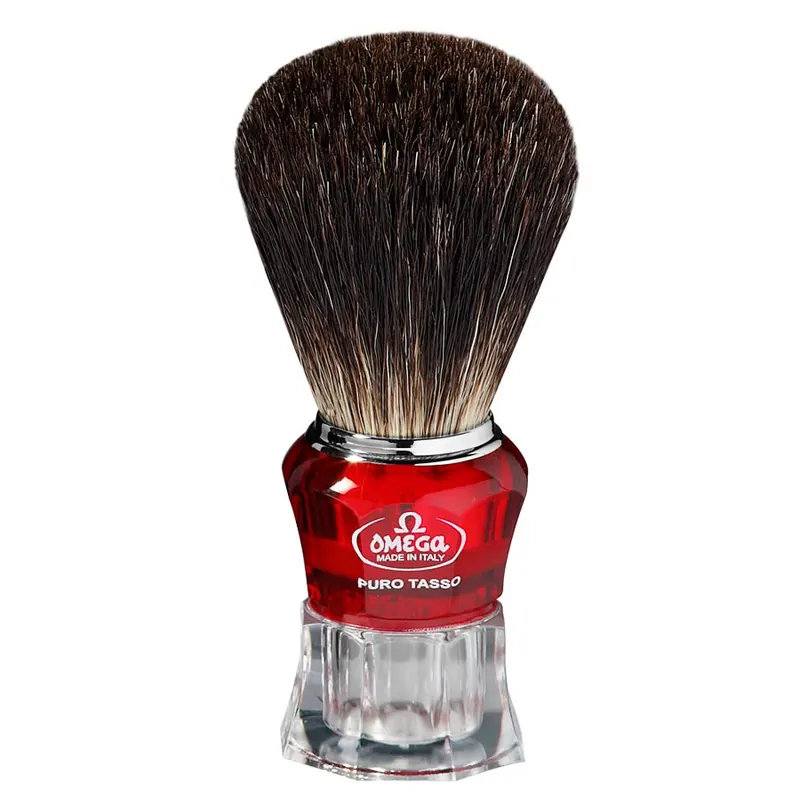 Omega 652 pennello da barba in puro tasso nero