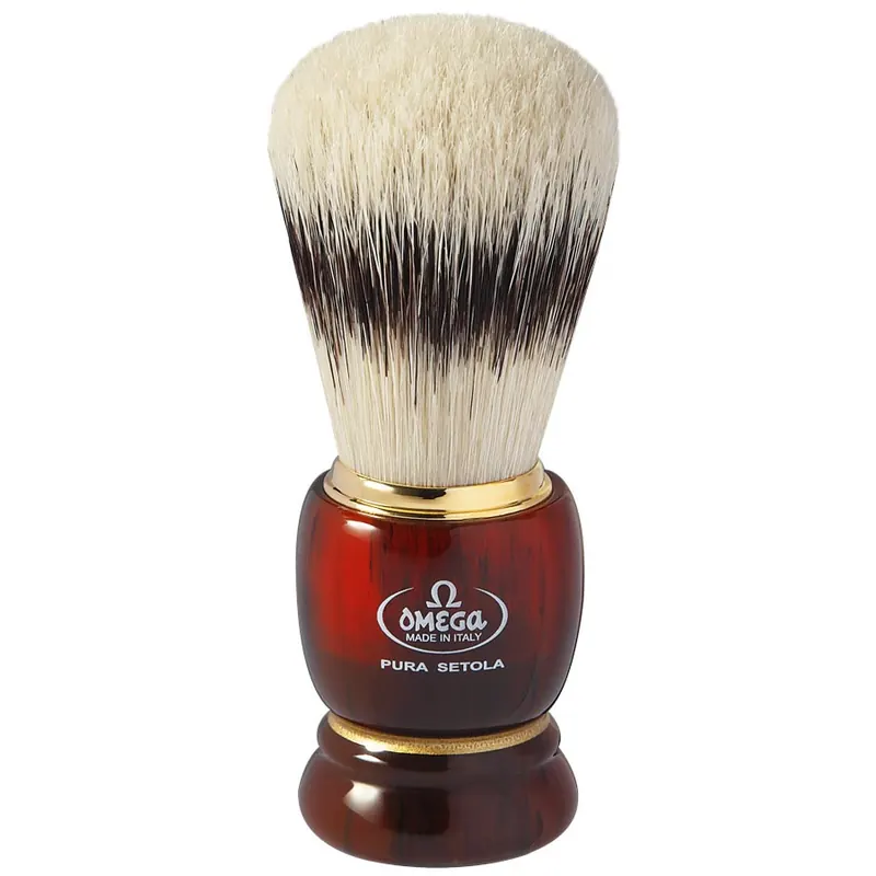 Omega 81151 pennello da barba in setola con supporto