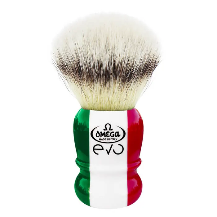 Omega pennello da barba Evo 2.0 sintetico Special Tricolore